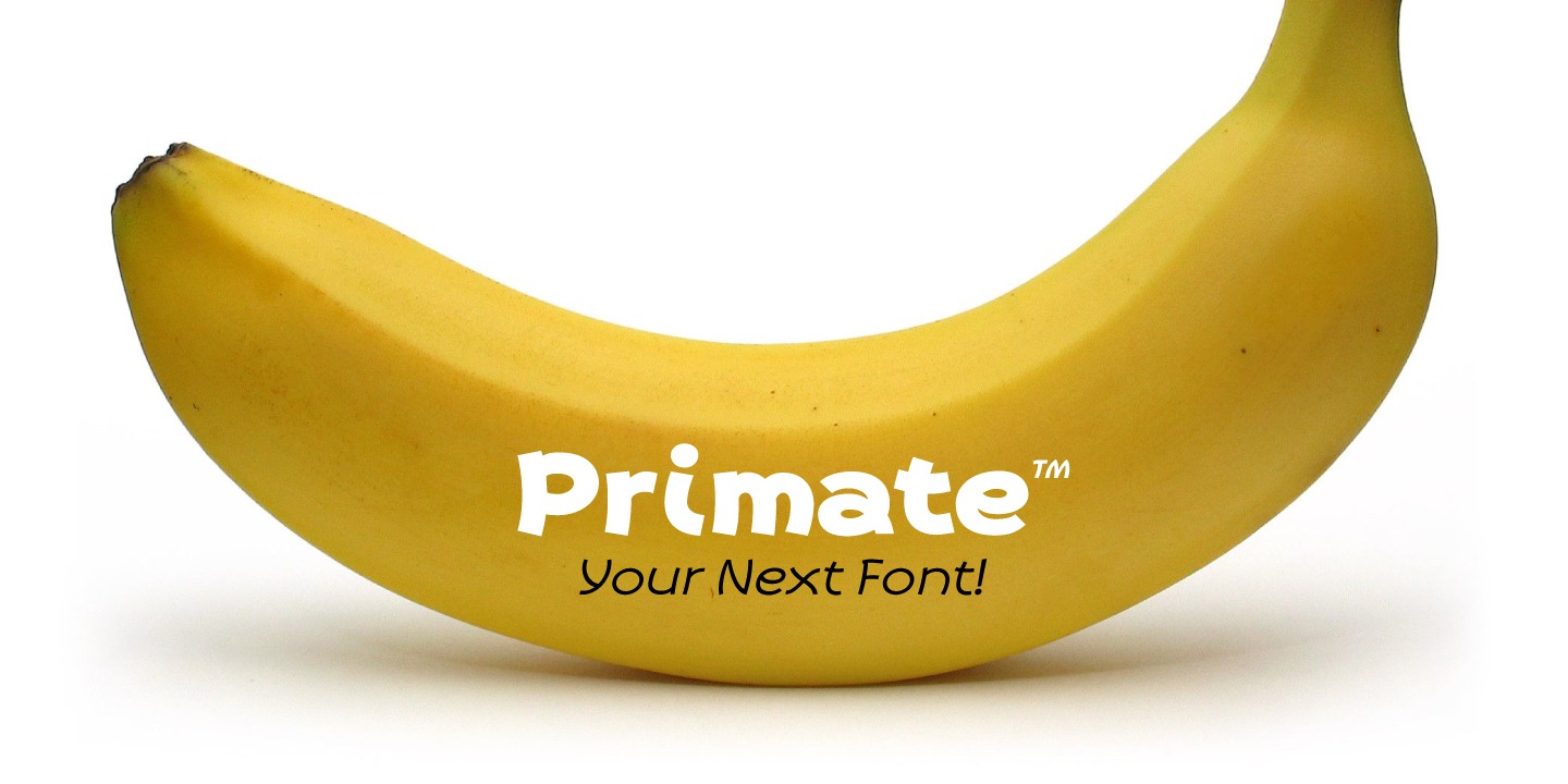 Ejemplo de fuente Primate Bold Italic